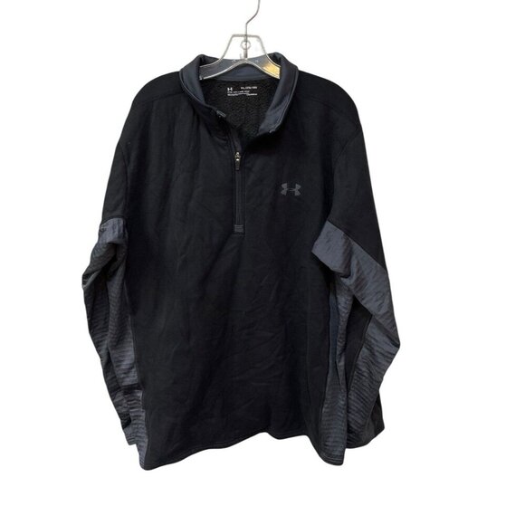 Under Armour ColdGear Sweater Fleece 1/4 Zip Fitted Black Gray Men’s Size 3XL - Picture 1 of 8